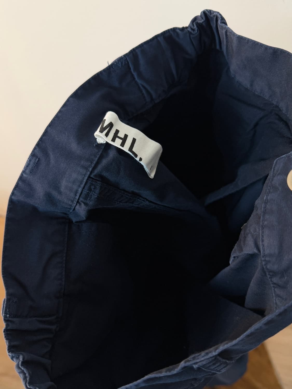 MHL 마가렛호웰 네이비 코튼 팬츠  상품이미지1