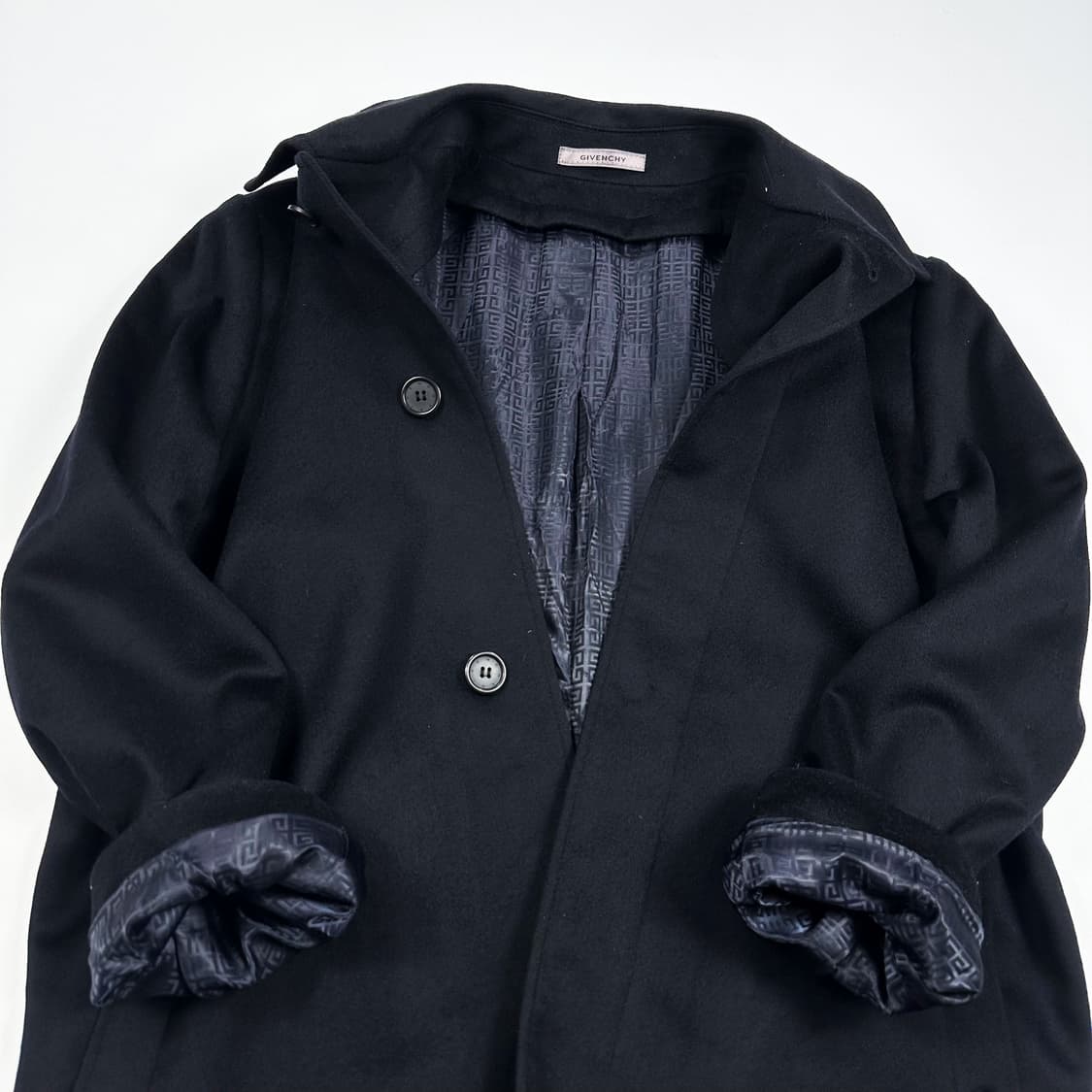 지방시 레트로 캐시미어 블랙 롱코트 자켓 (L) 상품이미지6