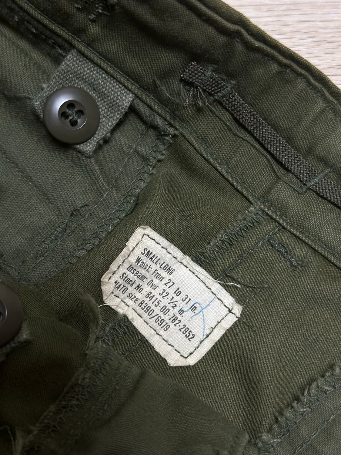 60S 빈티지 밀리터리 M65 필드팬츠 S-L 상품이미지3