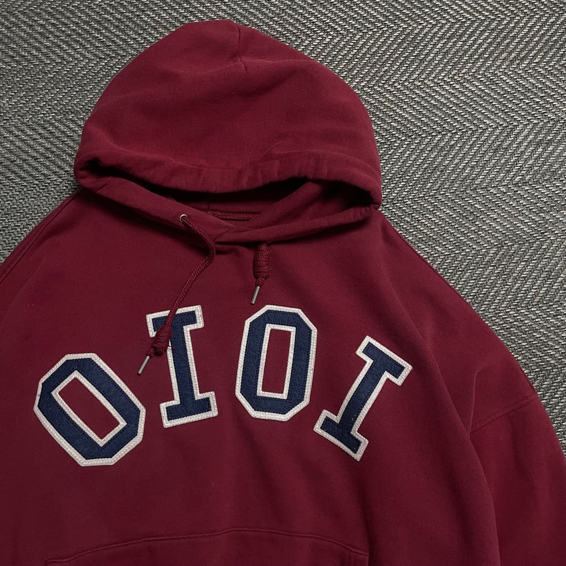 oioi 빅로고 박시핏 후드 티셔츠 레드o 5553 상품이미지4