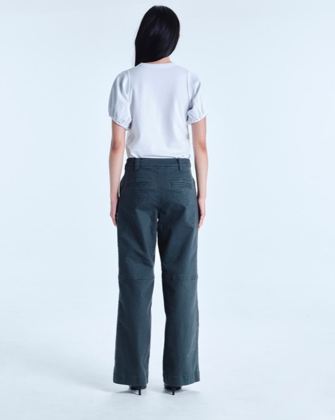 코스모스 커브드 라인 워시드 데님 팬츠 상품이미지3