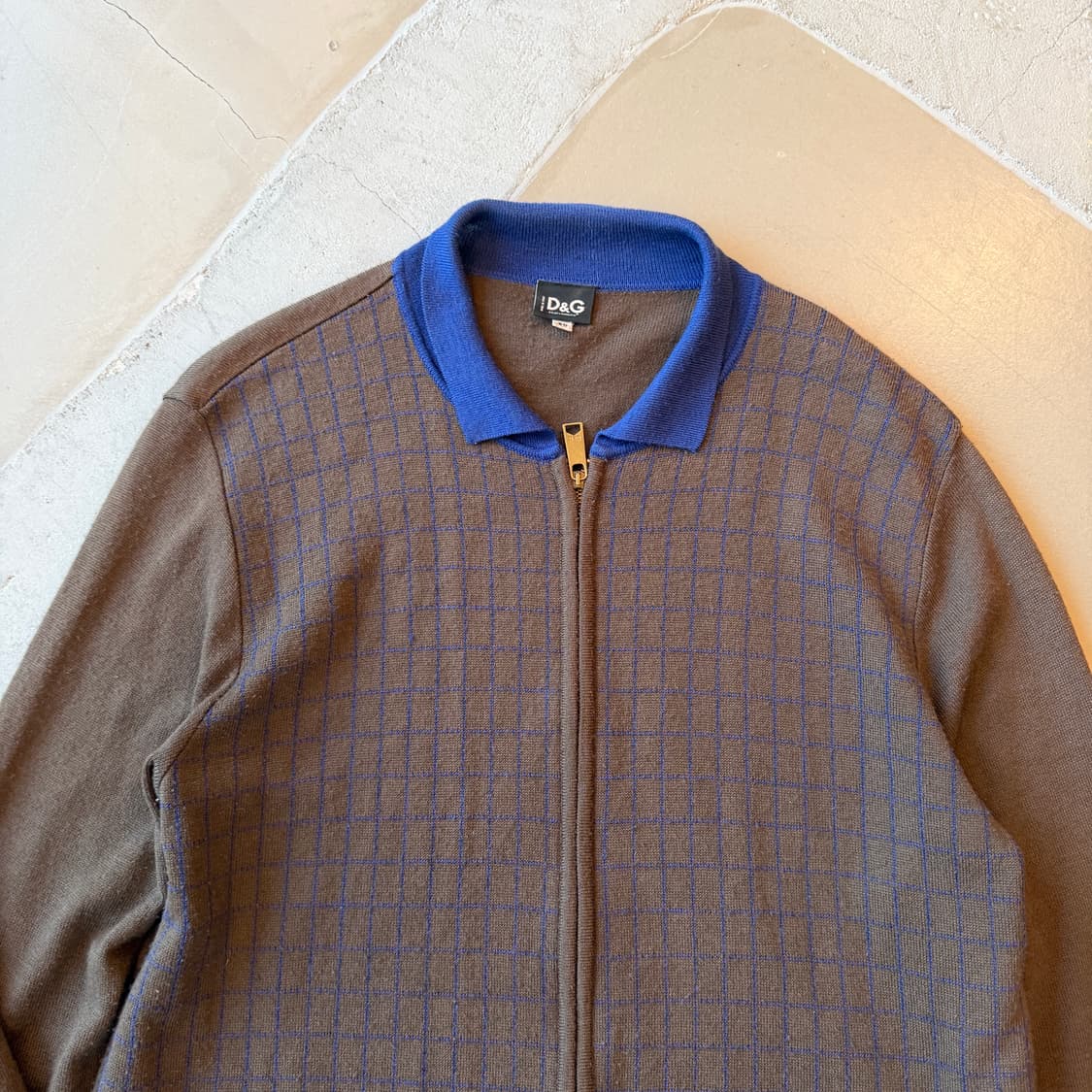 돌체 앤 가바나 체크 니트 집업 상품이미지3