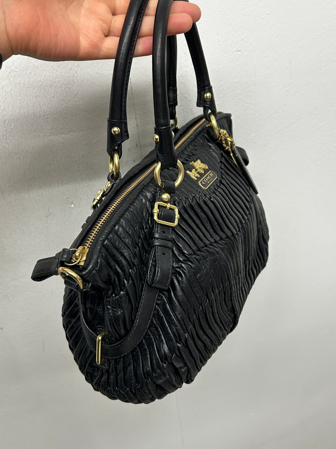 빈티지 코치 레더 토트백 상품이미지3