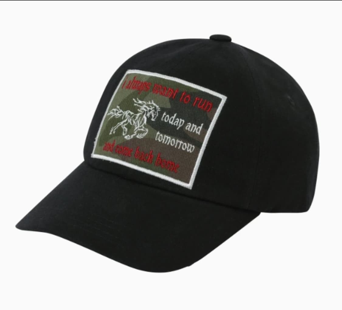바우프 홀스 패치 볼캡 Horse Patch Ball Cap 블랙 상품이미지1