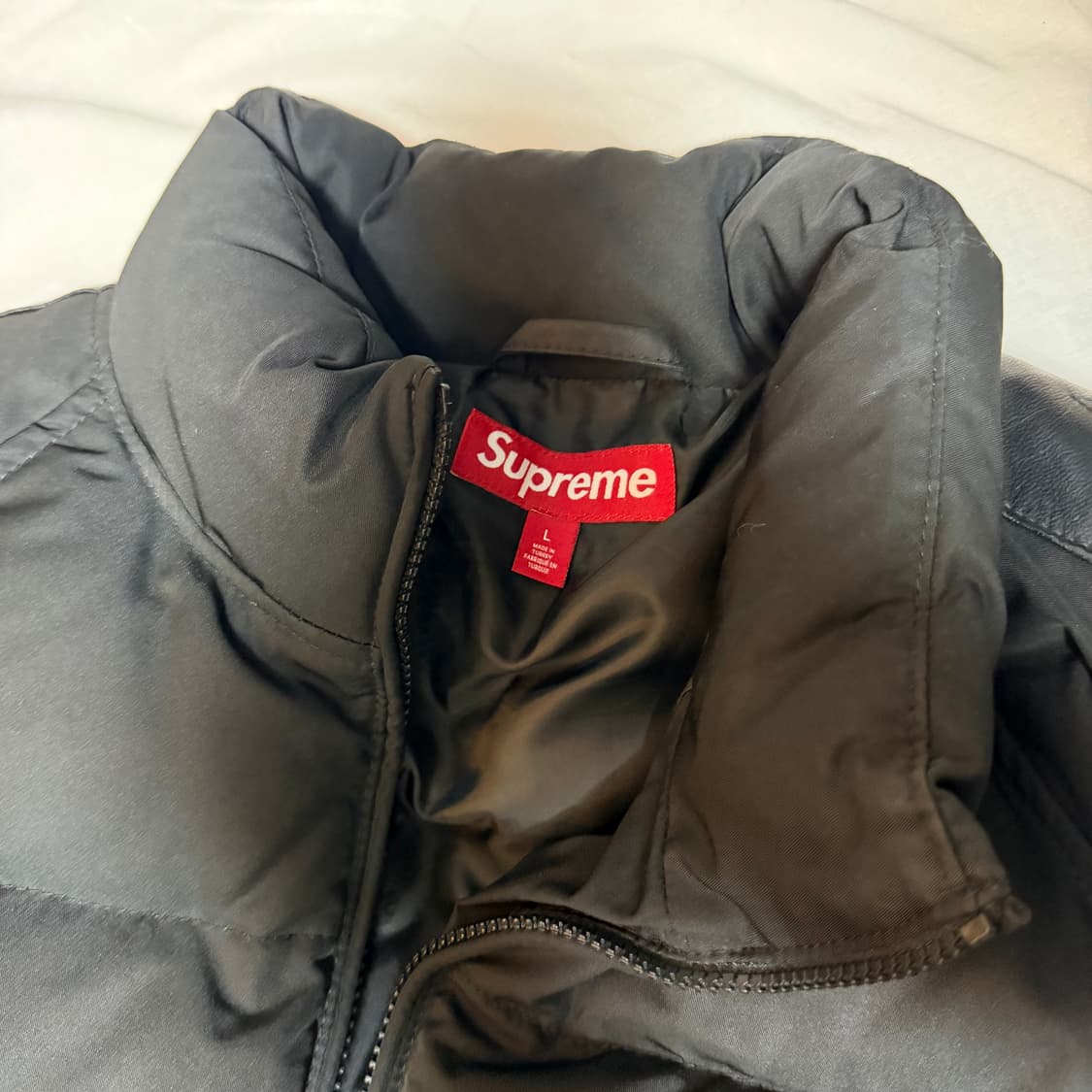 슈프림 스타 슬리브 다운 퍼퍼 자켓 블랙 L 상품이미지3