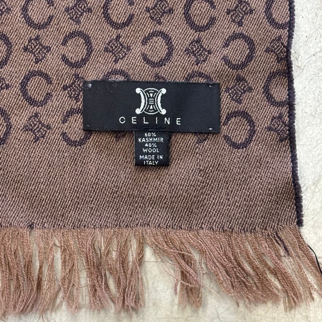 OS 셀린느 브라운 캐시미어 머플러 상품이미지4