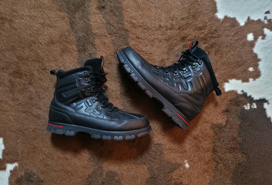 폴로 랄프로렌 남성용 라이더 블랙 가죽 앵글부츠(10.5) 상품이미지2