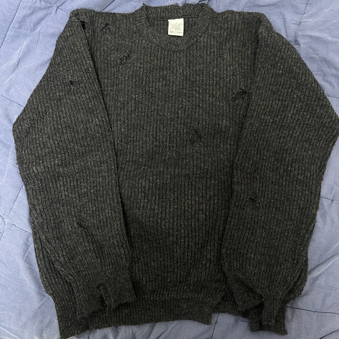 (OS) Stu 에스티유 디스트로이드 니트 차콜 (네임택 X) 상품이미지2