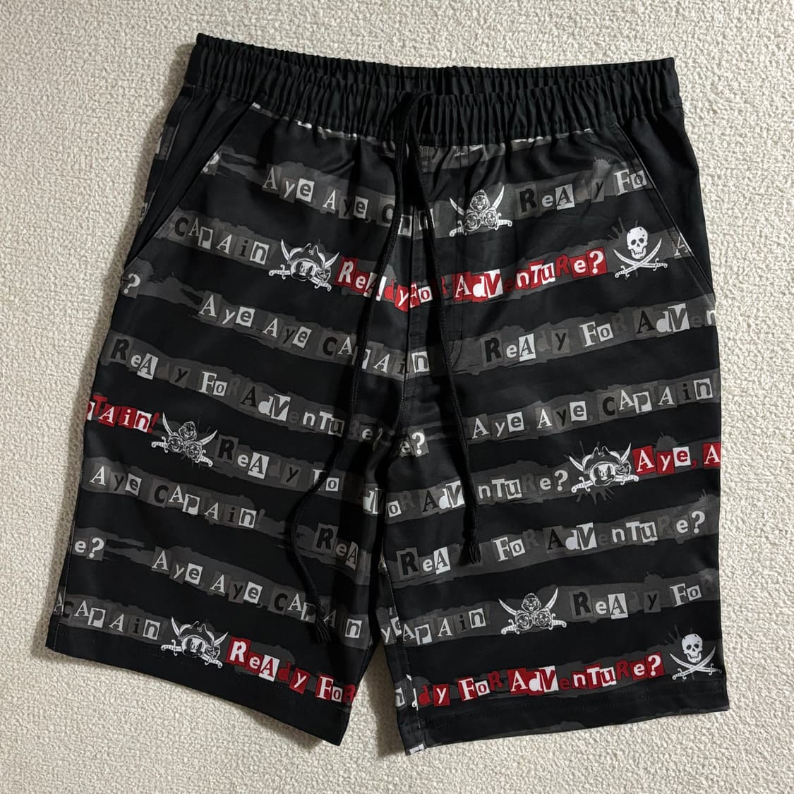 일본빈티지 디즈니 도쿄 리조트 해적 서프 하프팬츠 반바지 상품이미지1