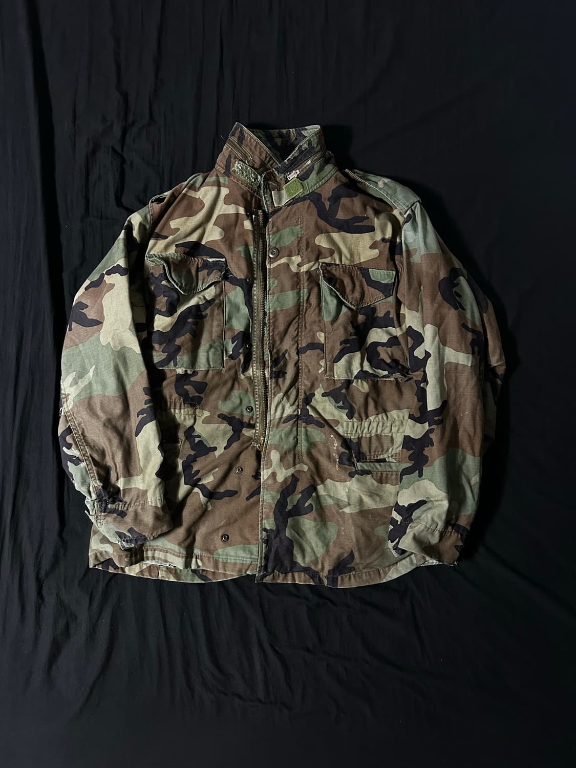 80‘s US ARMY m65 우드랜드 카모 필드 자켓 상품이미지1