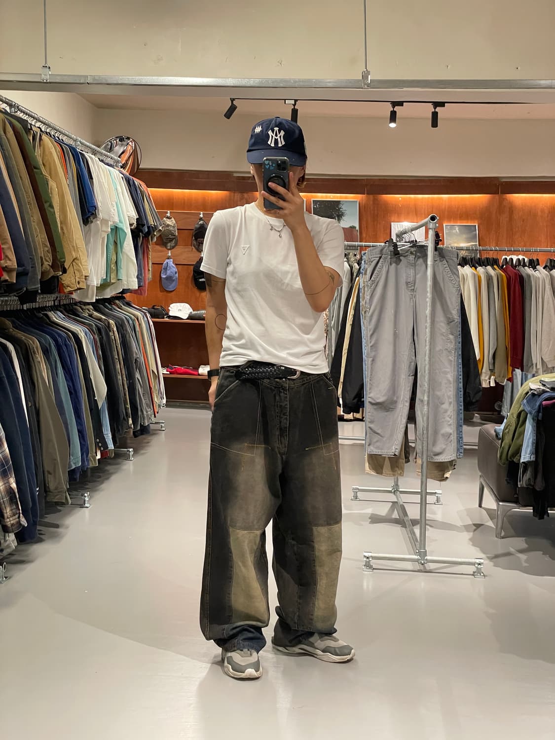 빈티지 패치워크 힙합 데님 팬츠 상품이미지5