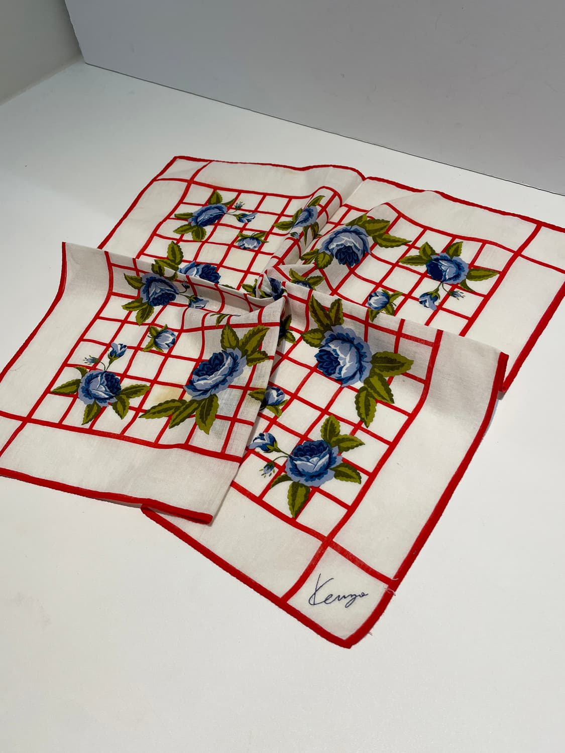 겐조 00s 재팬 플라워 패턴 쁘띠 손수건 A1454 상품이미지2