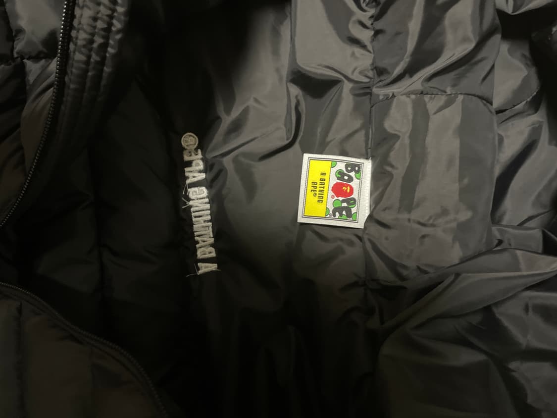 베이프 투웨이 블랙 패딩 상품이미지2