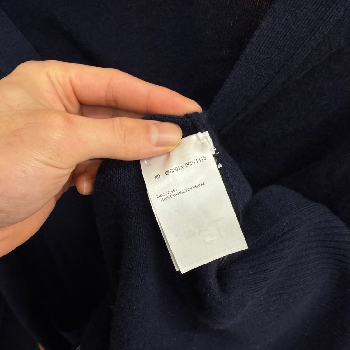 [5] 톰브라운 캐시미어 가디건 네이비 상품이미지7