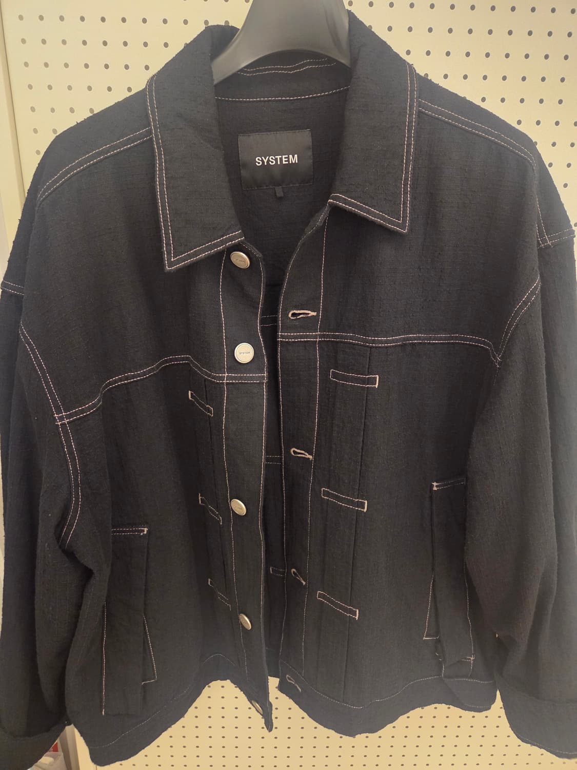 시스템 옴므 스티치 칼라 데님 자켓(105) 상품이미지1