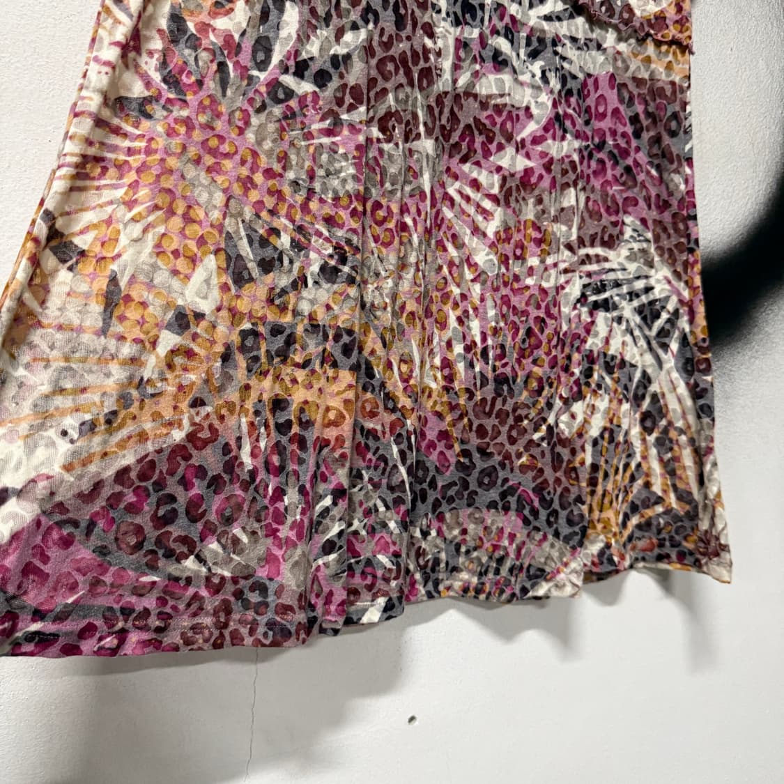 VTG 빈티지 핑크 레오파드 타이다이 패턴 반팔 블라우스 상품이미지4