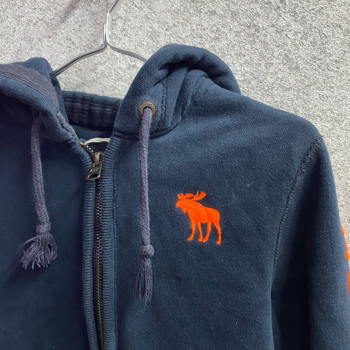 아베크롬비 사슴로고 y2k 네이비 후드집업 B4384 상품이미지3