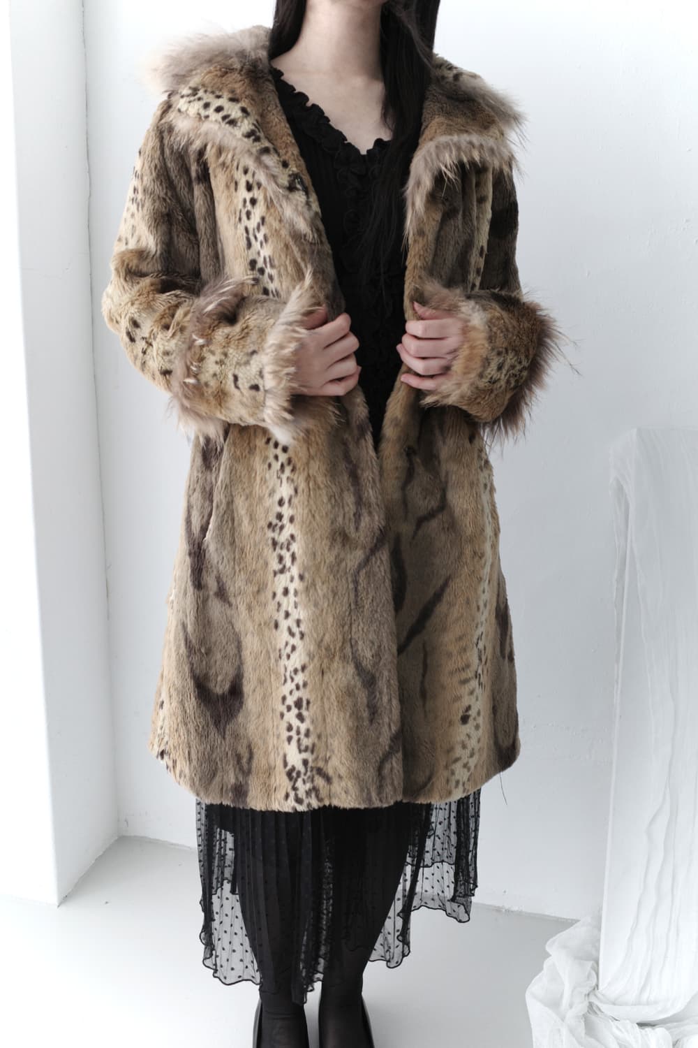 via faburrica) leopard fur jacket 상품이미지7
