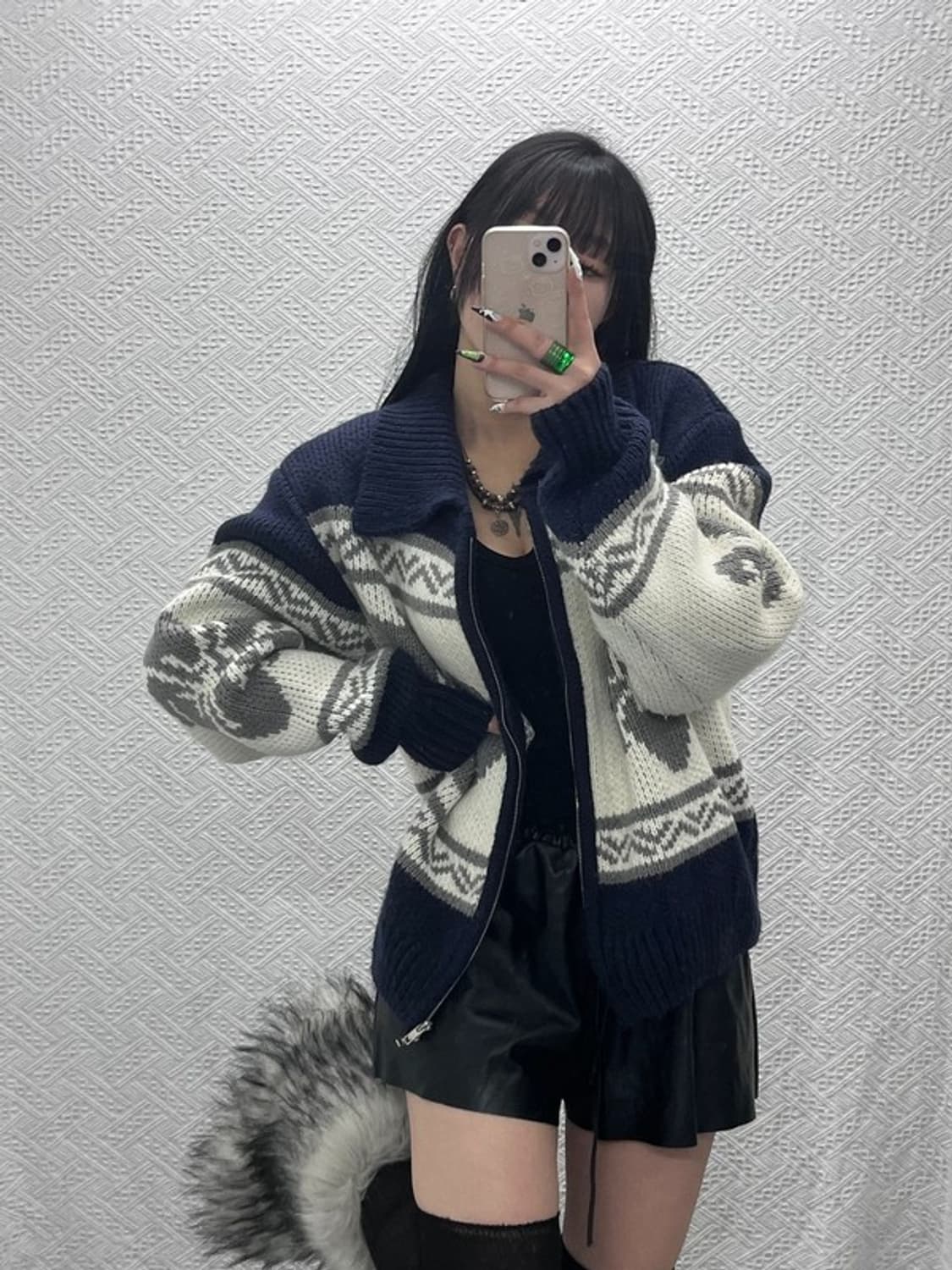 락케이크 플라워 코위찬 니트 뜨개 가디건 S C08581 상품이미지2