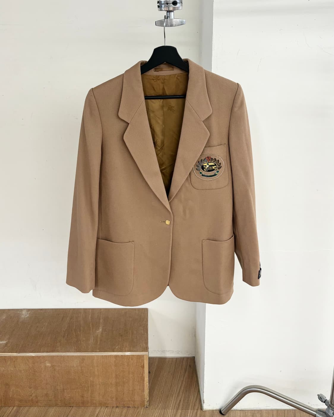 버버리 카멜 싱클 울 자켓 상품이미지1