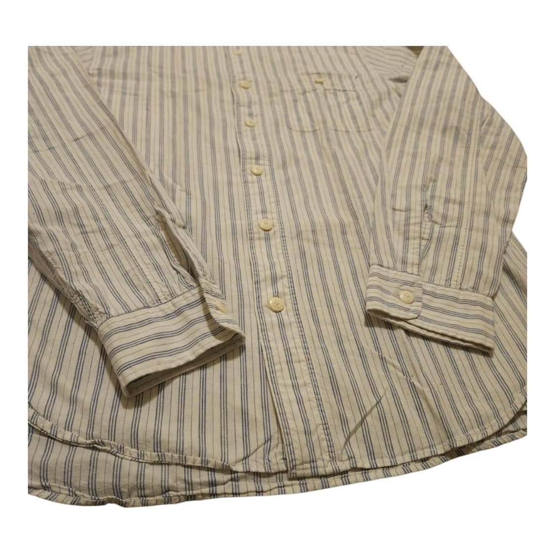 RRL 스트라이프 워크 셔츠 오프화이트 상품이미지6