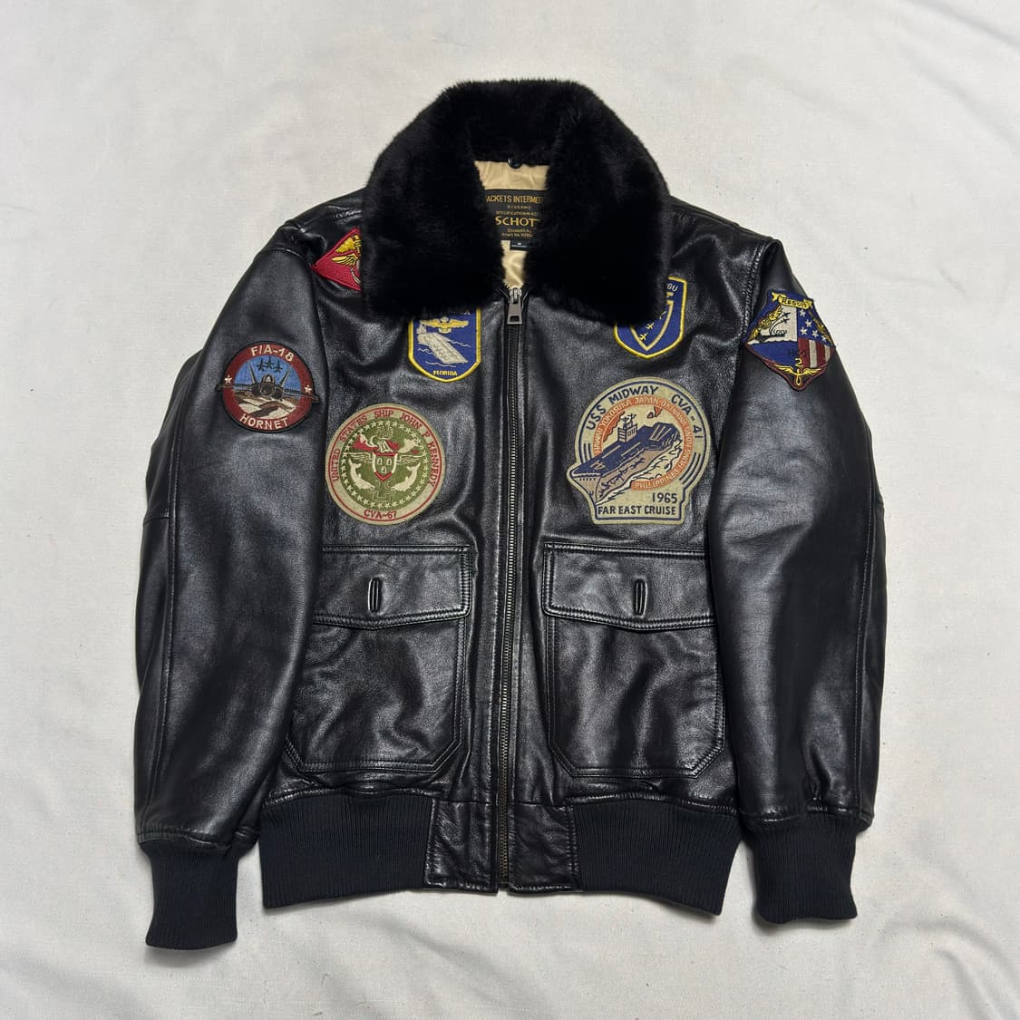 M 쇼트 NYC G-1 가죽 자켓 상품이미지2