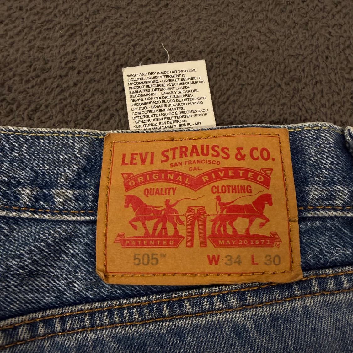 [ 정품/34X30 ] 리바이스 505 데님 청바지 상품이미지4