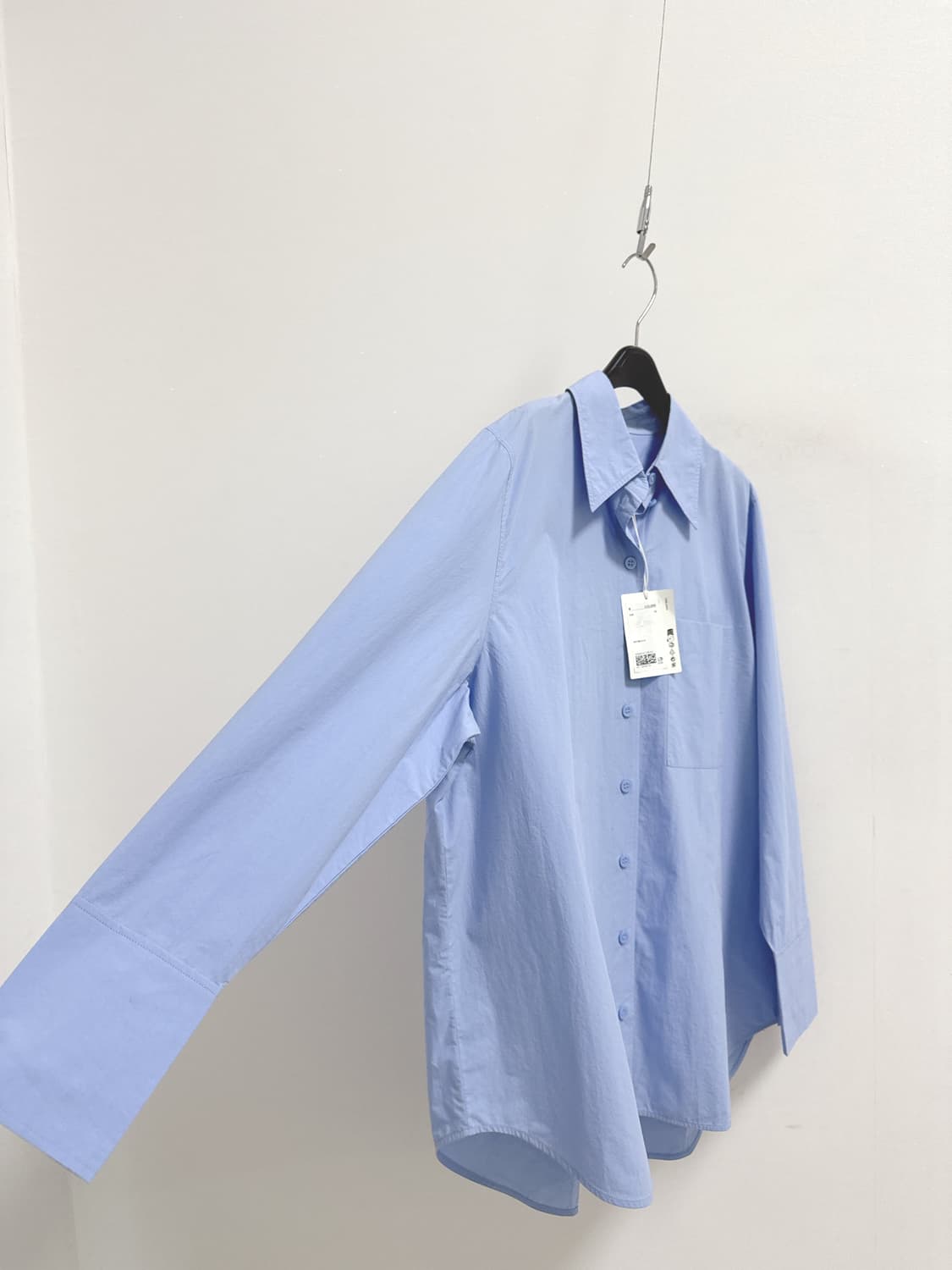 코스 코튼 하늘색 셔츠 상품이미지3
