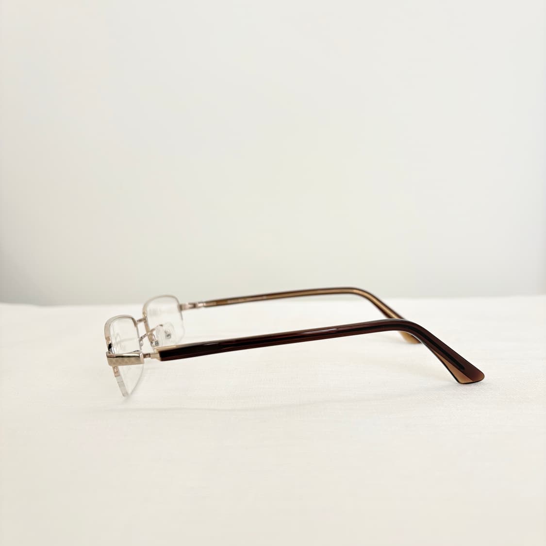 GALLAN 골드 사각 반무테 빈티지안경 상품이미지4