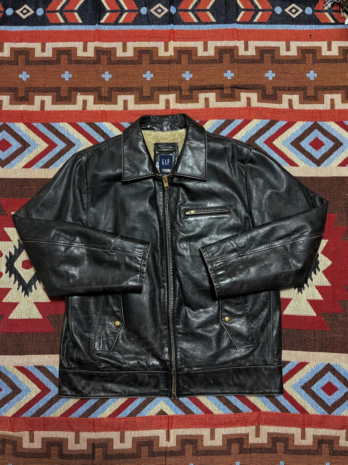 XL) 올드갭 레더자켓 다크브라운 상품이미지1