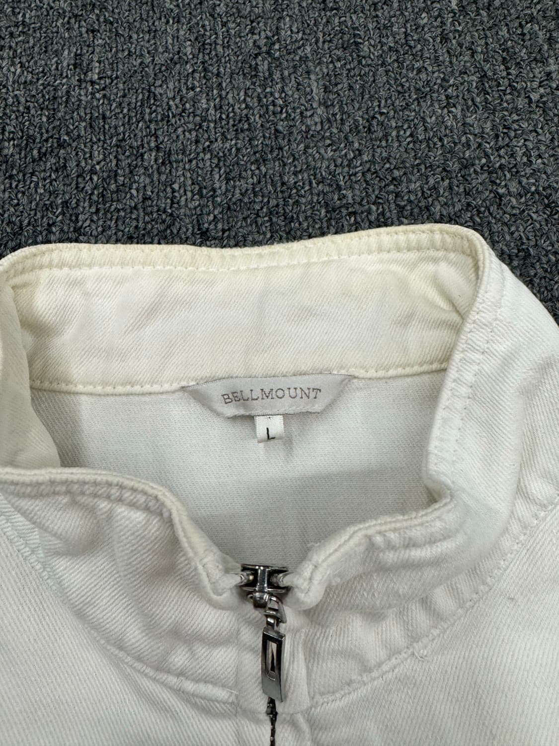 L)BellMount 빈티지 크림 데님 집업 자켓 상품이미지4