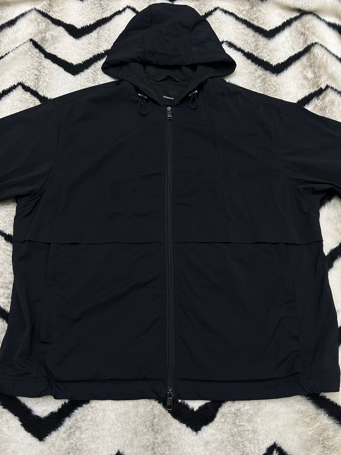 [2XL]띠어리 나일론 후디드 자켓/블랙 상품이미지3