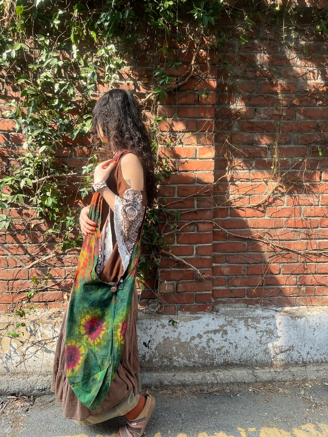 무지개 히피 타이다이 크로스백 상품이미지3