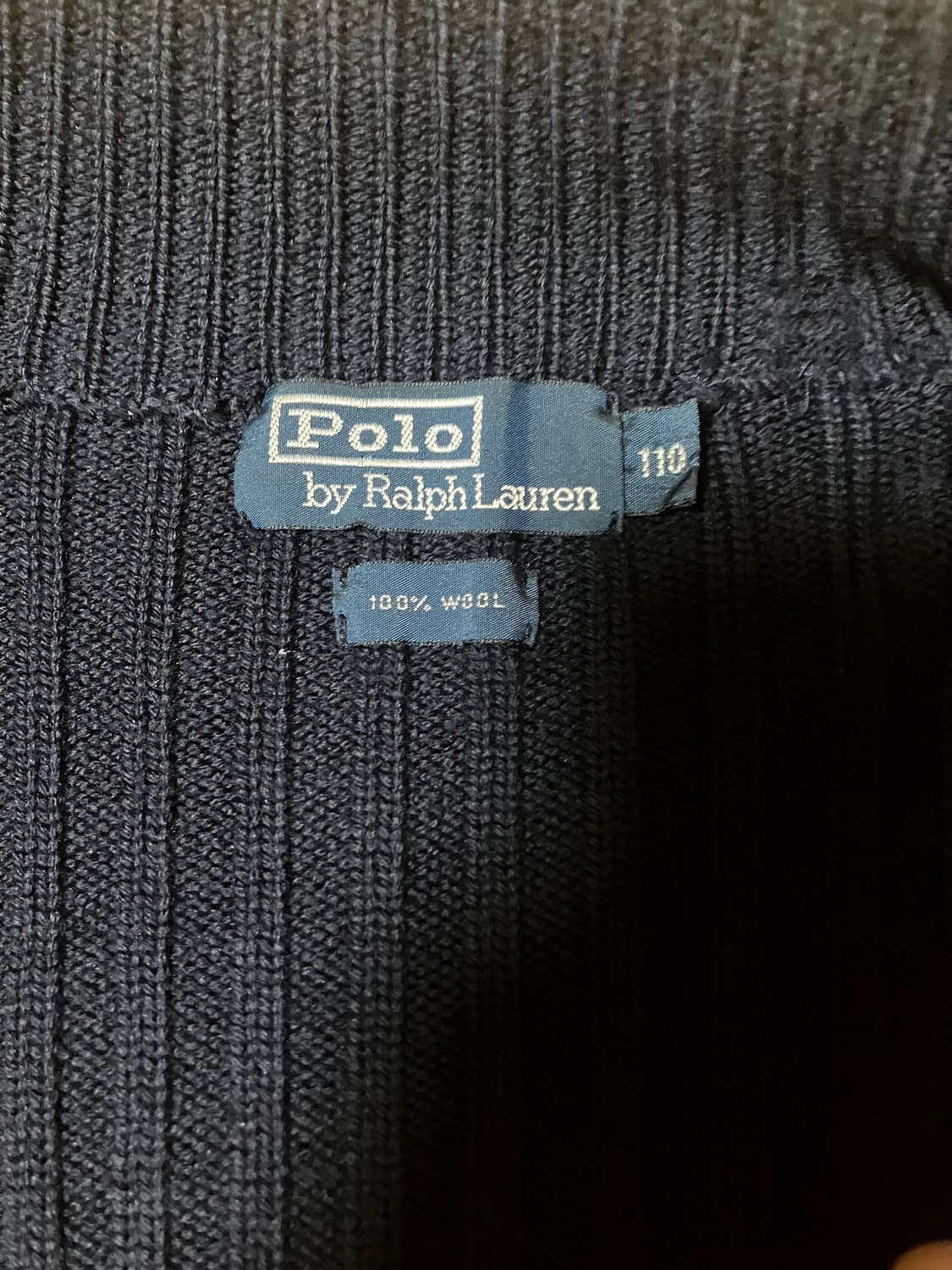 폴로 랄프로렌 네이비 울니트 집업 가디건 105 상품이미지5