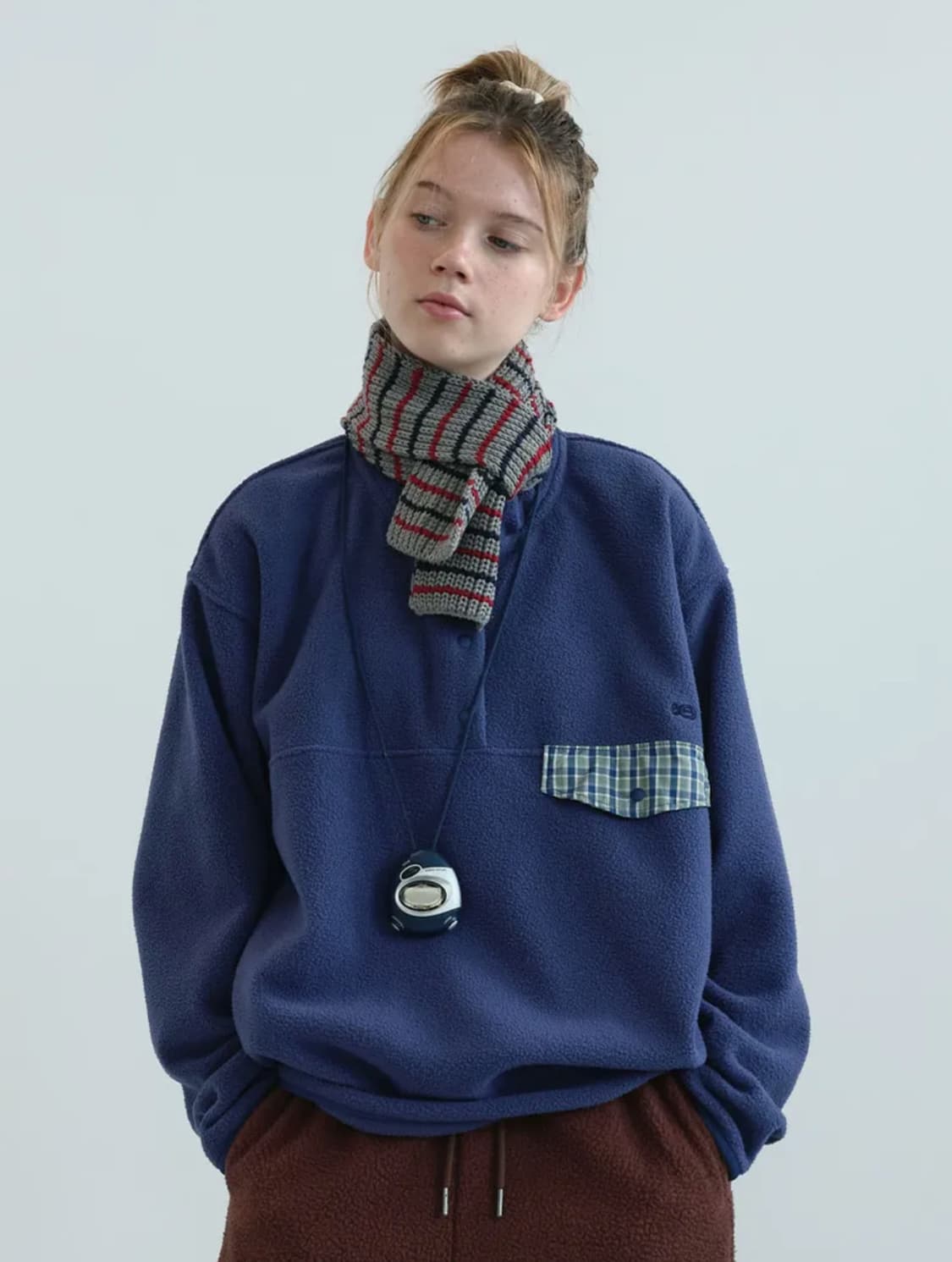 엔조블루스 플리스 아노락 블루 상품이미지1