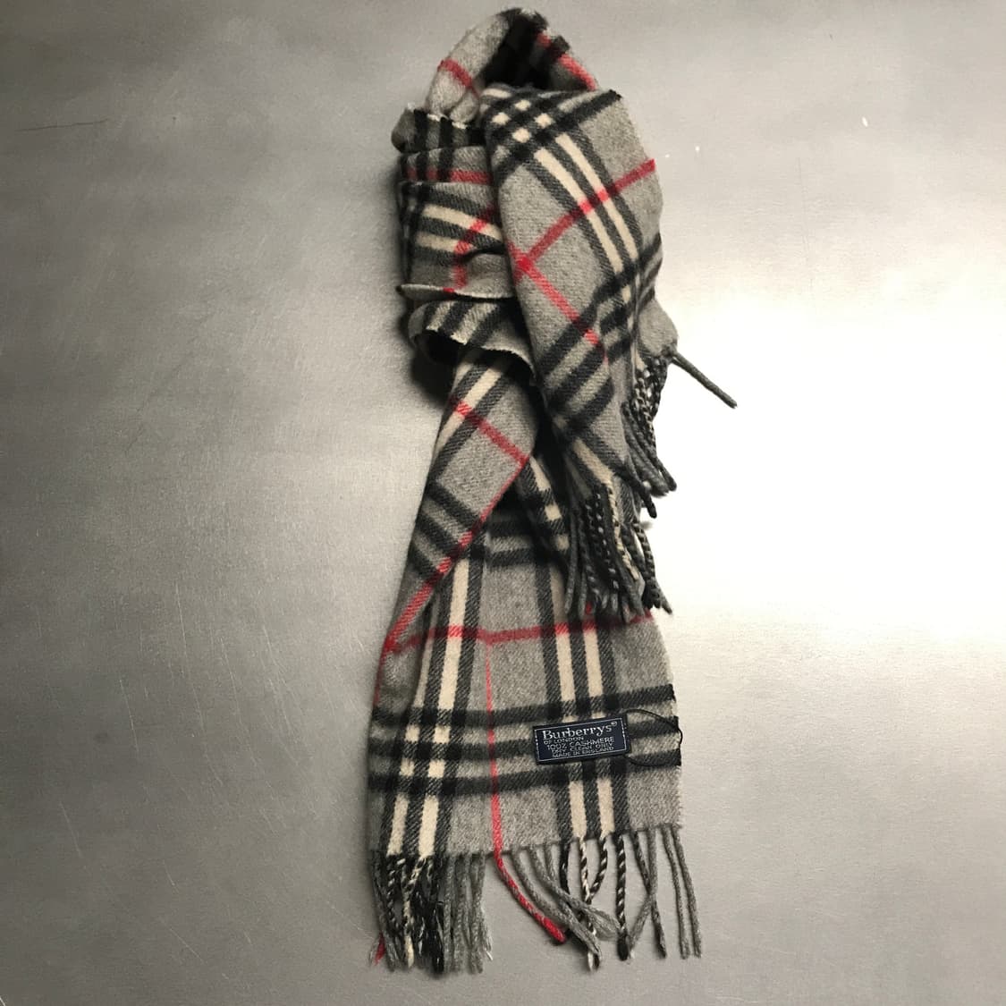 버버리 정품 캐시미어 머플러 그레이 상품이미지1