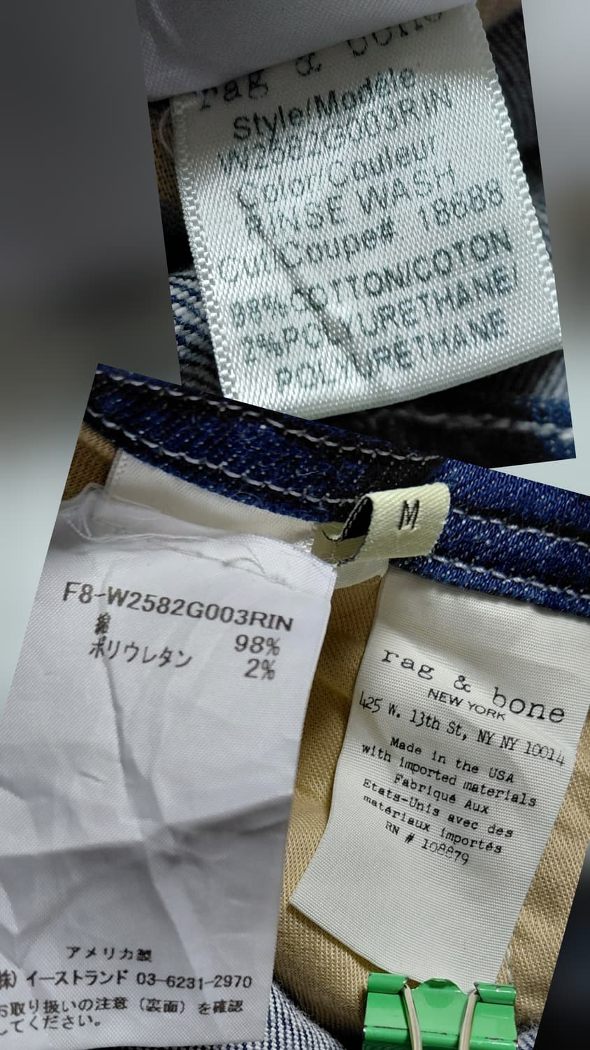 랙앤본(rag & bone) 린스 워시 데님 오버롤 (M) 무료배송 상품이미지6