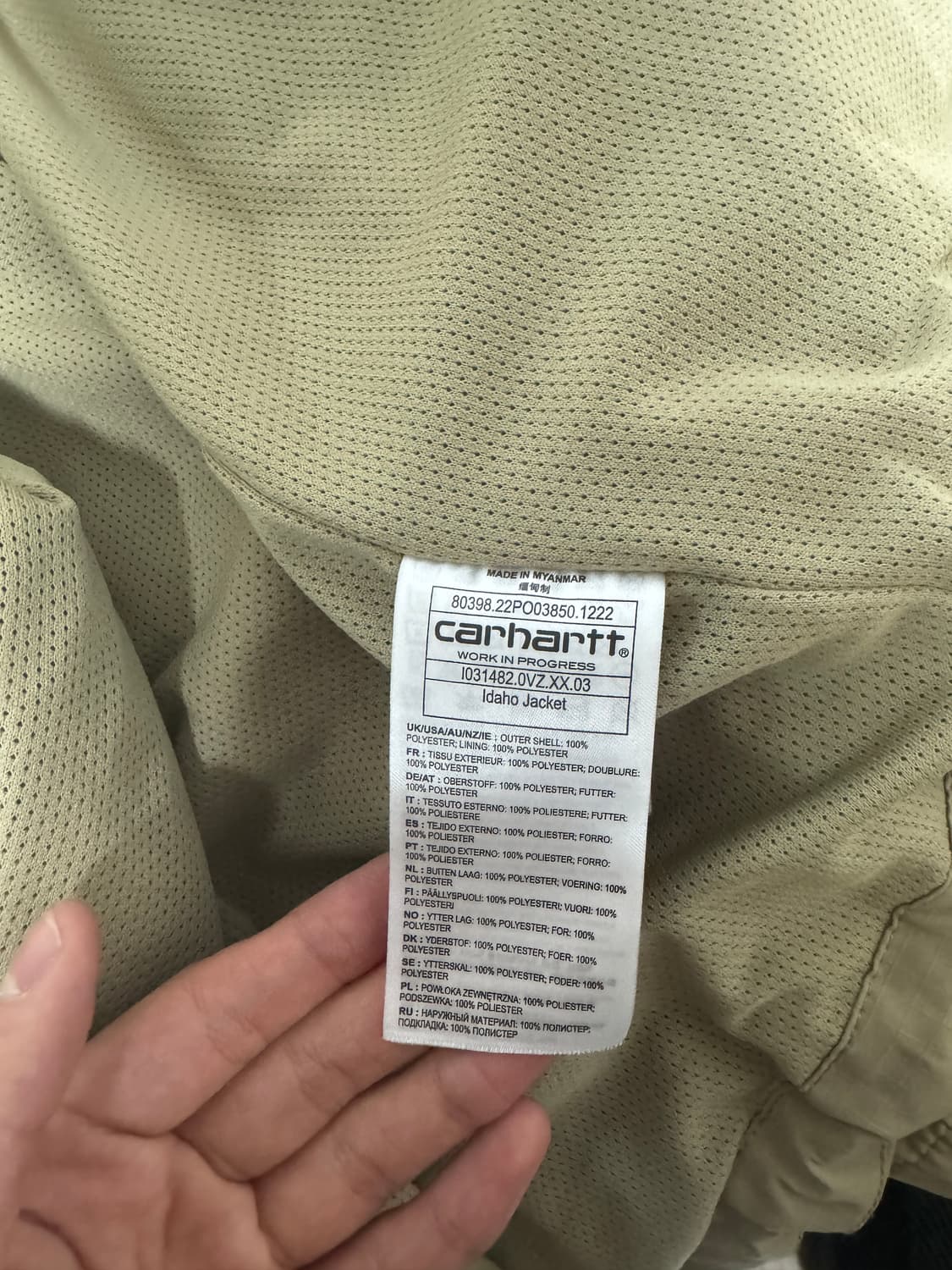 칼하트 WIP 아이다호 재킷 Carhartt WIP Idaho Jack 상품이미지8