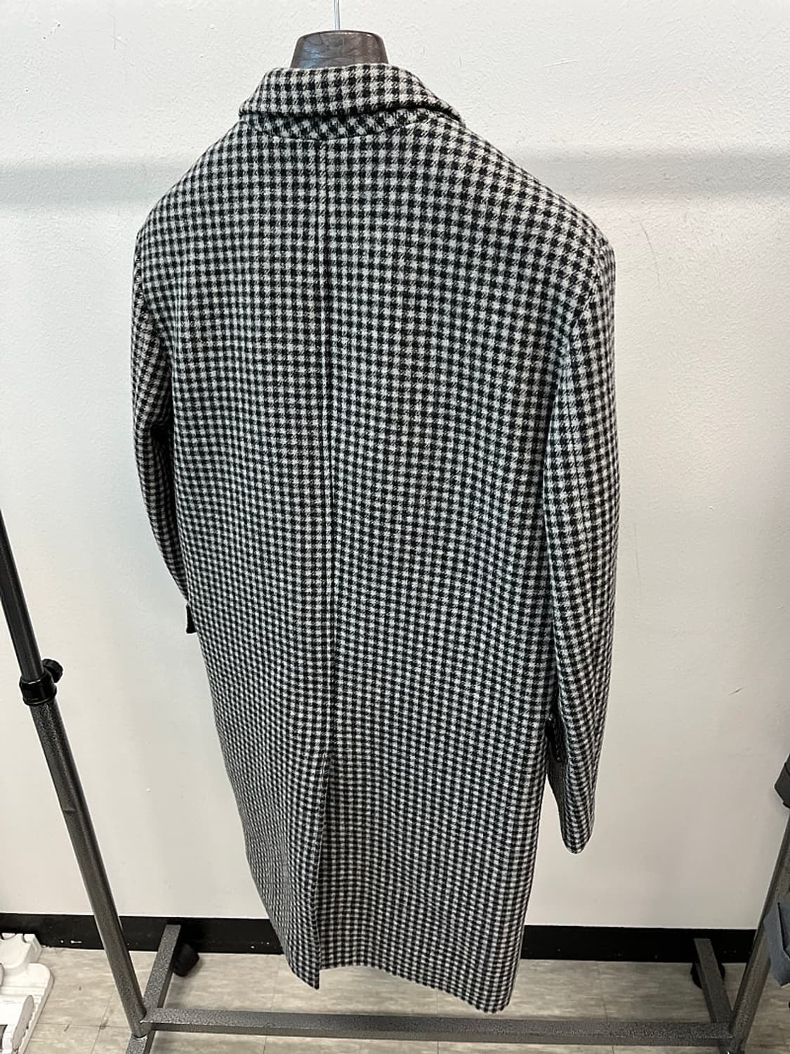 100) 산드로 구스 체크 울코트  상품이미지9