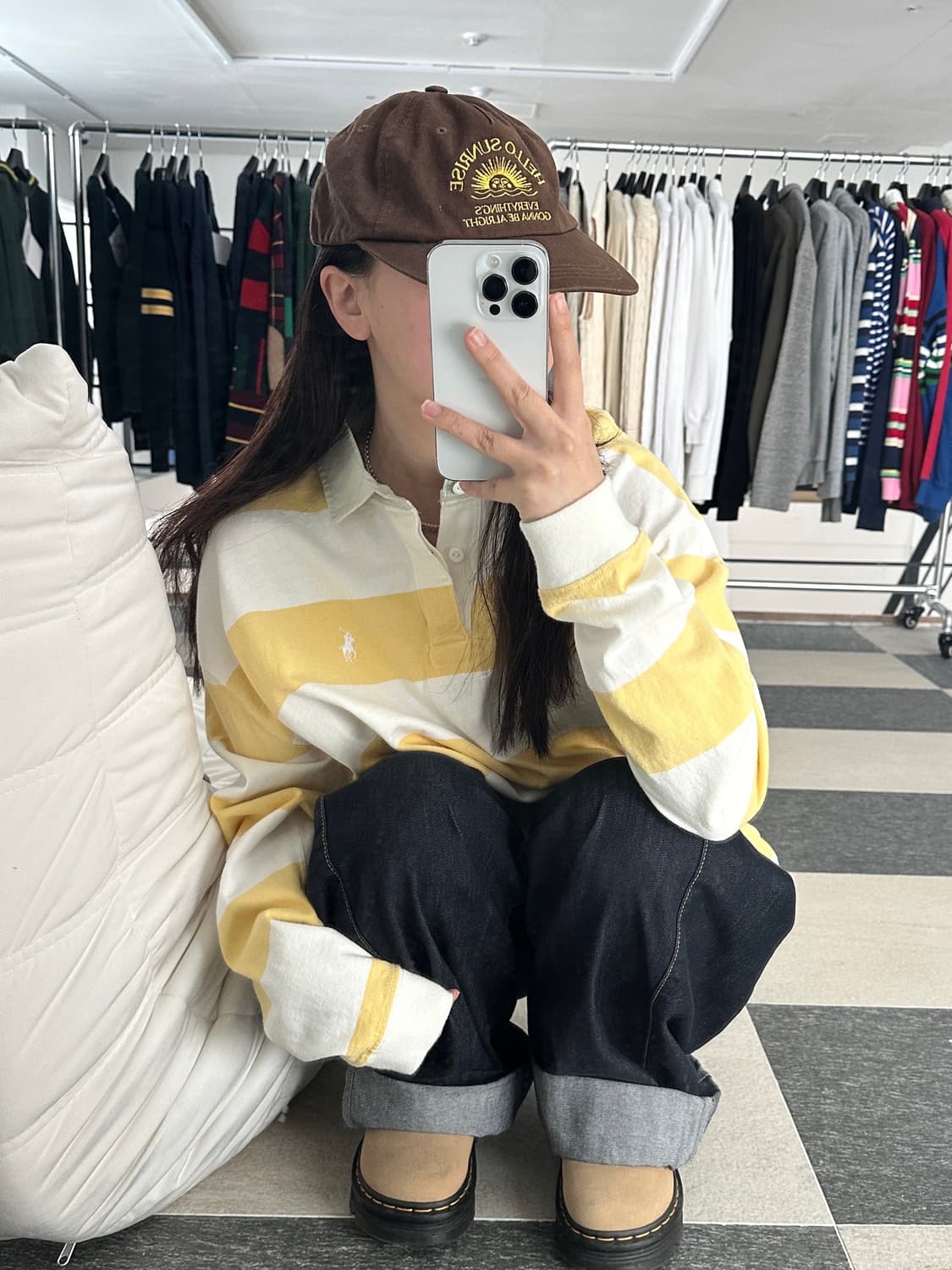 폴로 랄프로렌 스트라이프 크롭 럭비 티셔츠  상품이미지9