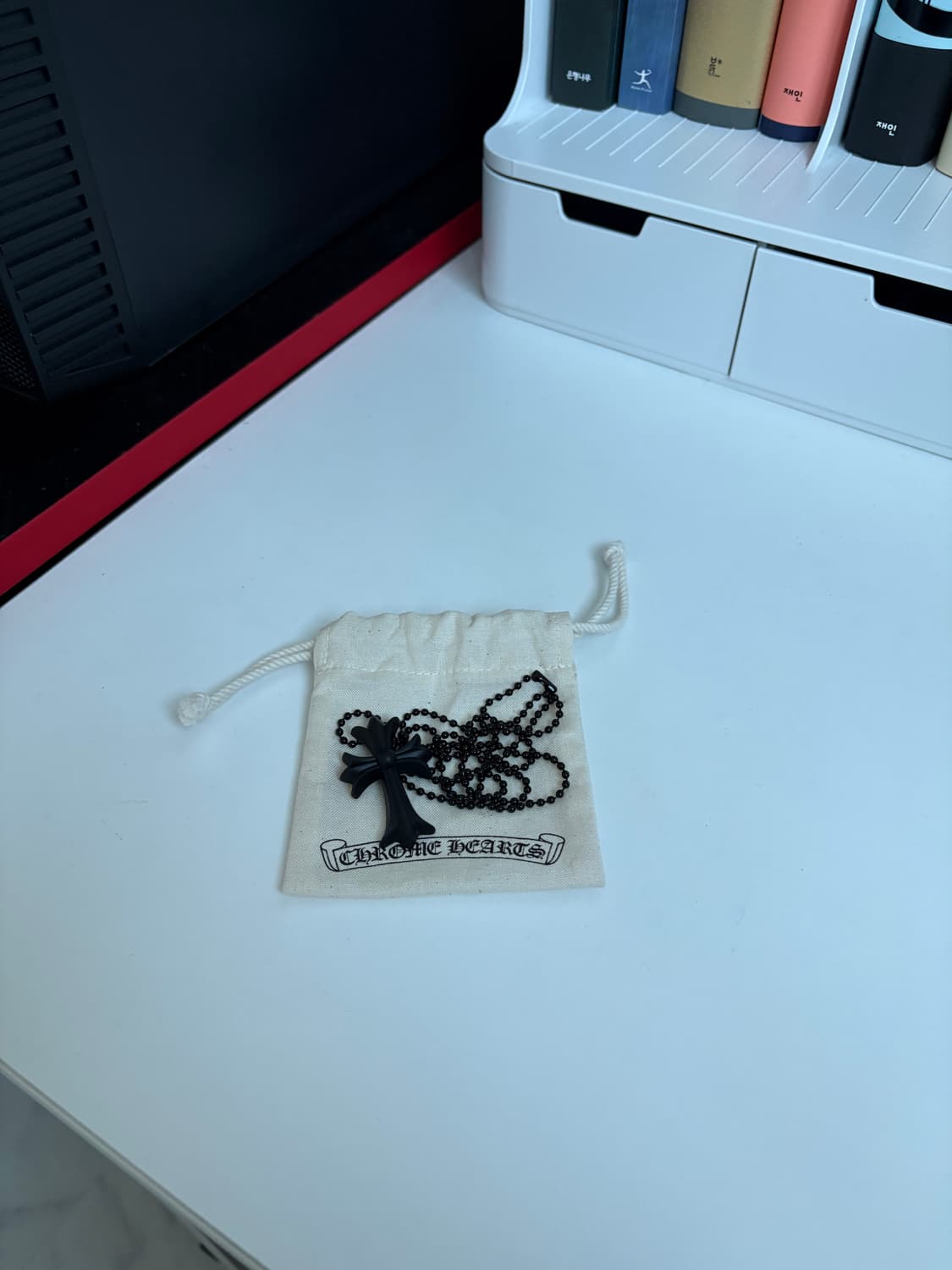 크롬하츠 실리크롬 블랙 목걸이 새상품 판매 상품이미지2