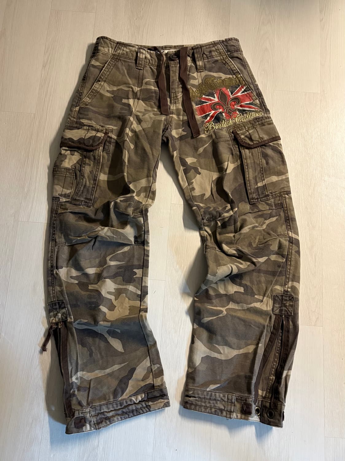 ASK 카모 카고팬츠 브리티시 커스텀 패치 상품이미지1