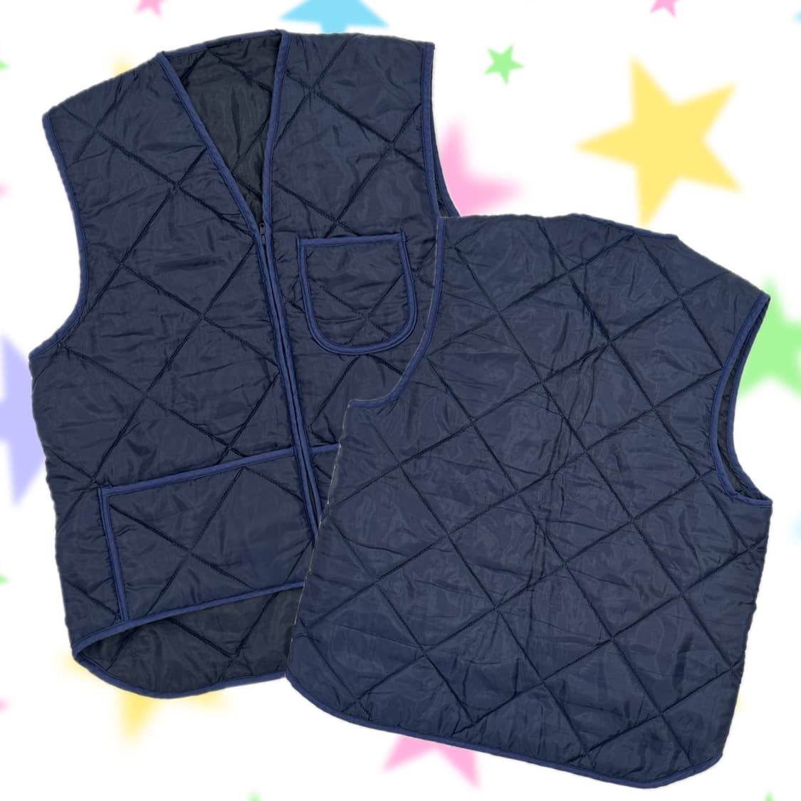 재팬 GAP  누빔 경량 패딩 조끼 핀터 아메카지 그런지 히피 상품이미지1