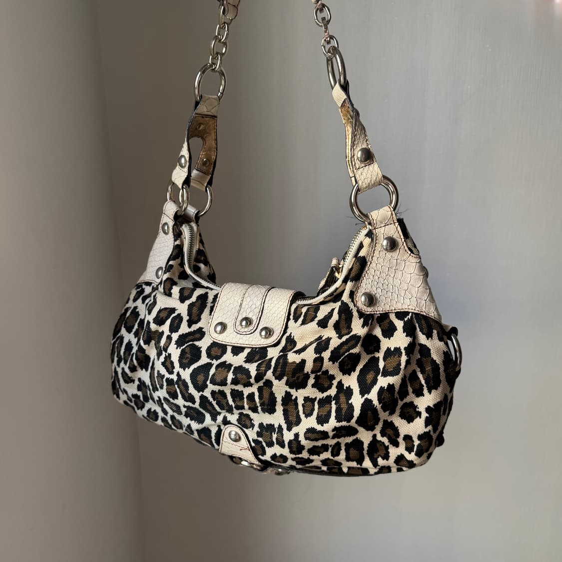 00‘s 레어 게스 갸루 호피백 아카이브  펑크 y2k 레오파드 가방 상품이미지2