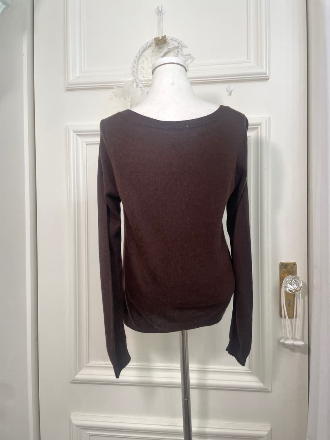 chocobrown crystal button basic cardigan 상품이미지3