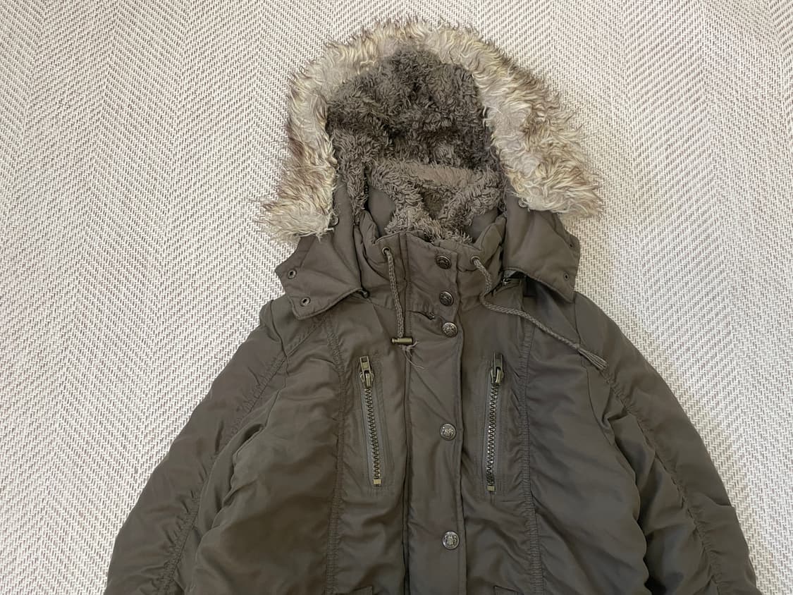 빈티지 밀리터리 셔링 퍼트리밍 파카 y2k  goa J03944 상품이미지4