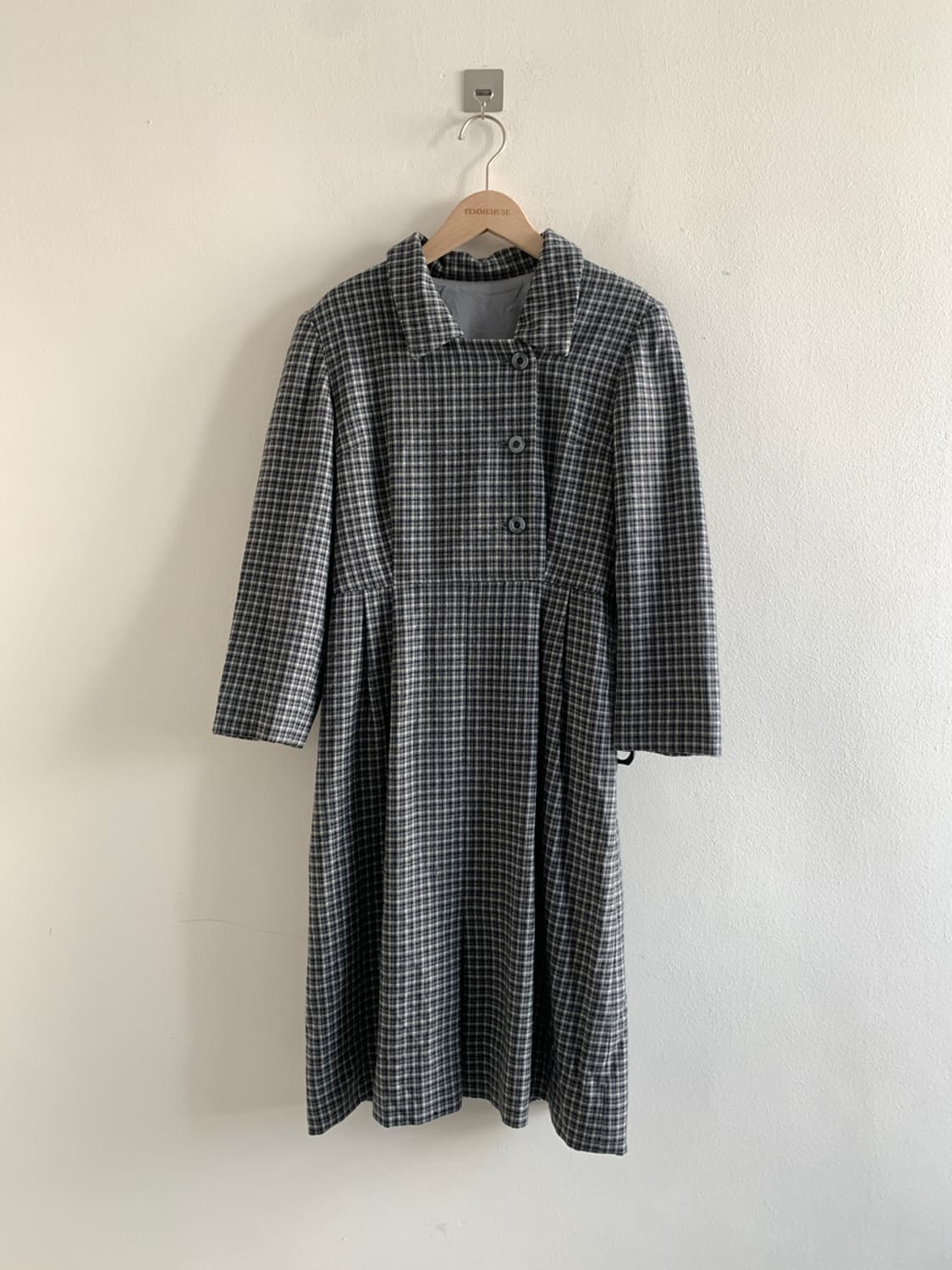 Classic check belted dress 상품이미지1