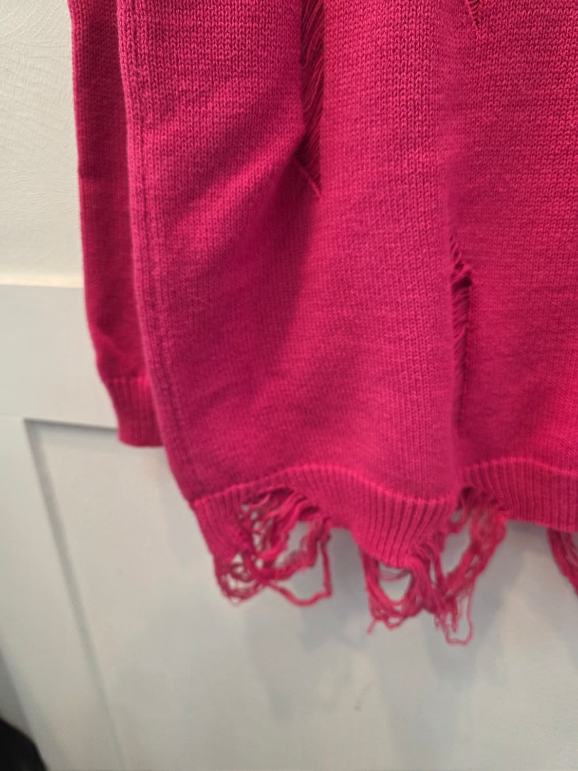 빈티지 펑키 Baby! 박시 핑크색 니트 상품이미지5