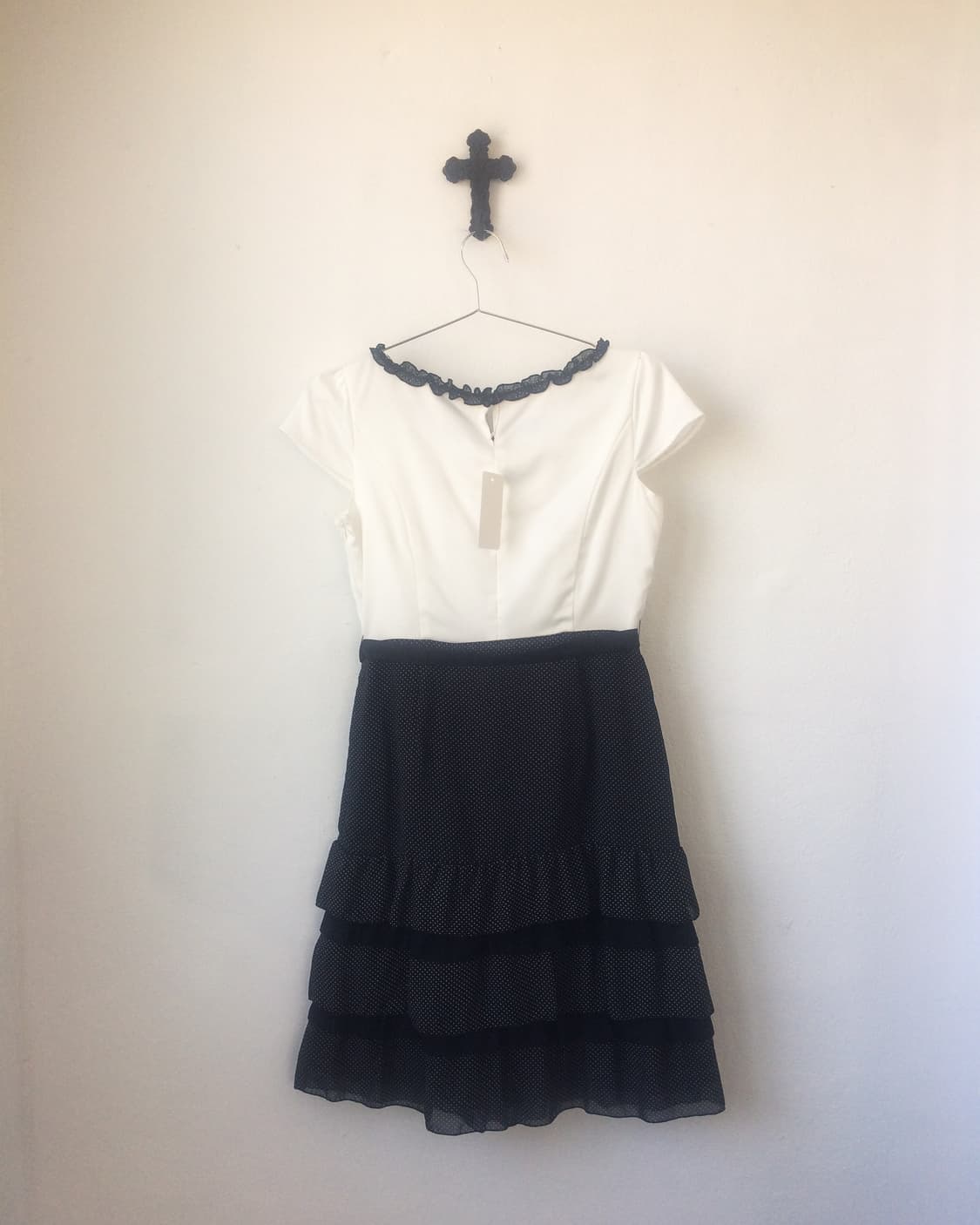 Dot pattern frill belted onepiece 상품이미지5