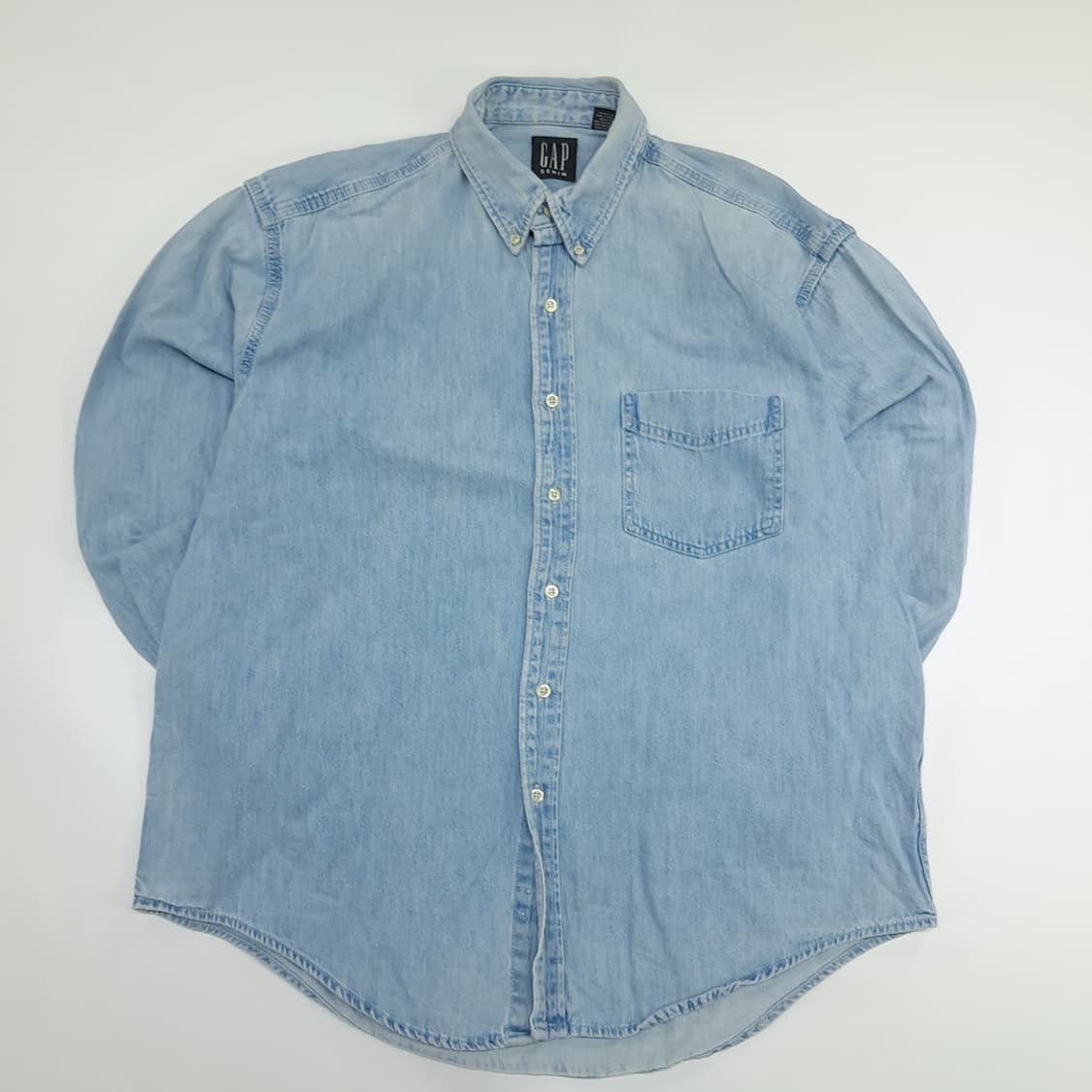 Co828 L GAP 갭 90s 캐나다 연청 데님 긴팔 셔츠 상품이미지1